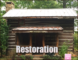 Historic Log Cabin Restoration  Pinnacle, North Carolina
